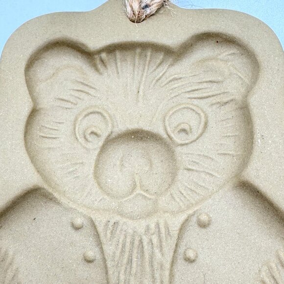 Brown Bag Cookie Art Mold Teddy Bear Hill Design Christmas Stoneware 1984 - Picture 6 of 7